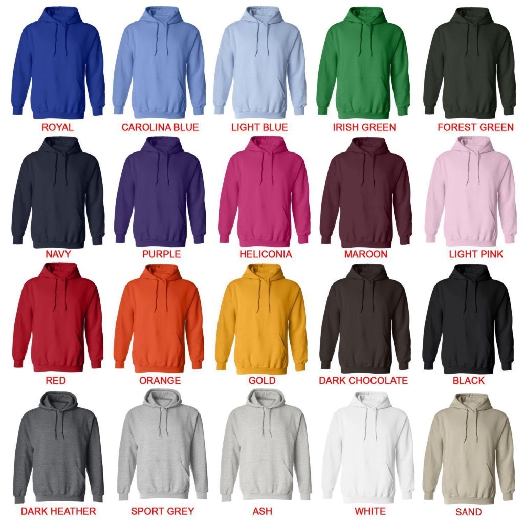 hoodie color chart - King Gizzard Store