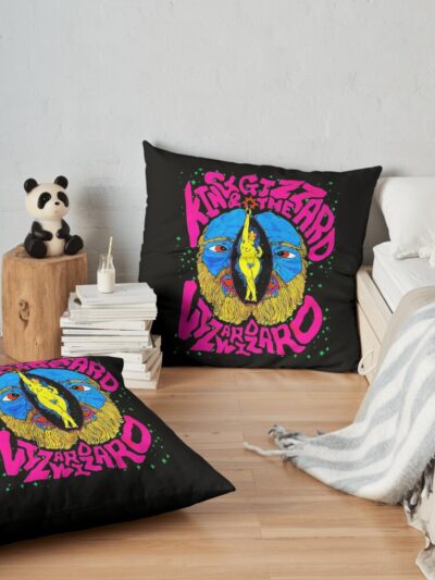 King The Gizzard Throw Pillow Official King Gizzard Merch