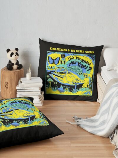 King Gizzard And The Lizard Wizard - Yours Throw Pillow Official King Gizzard Merch