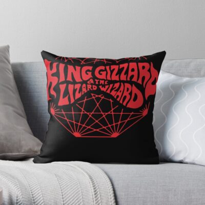 Gizzard King Merch Throw Pillow Official King Gizzard Merch