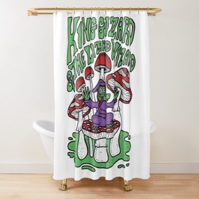 King Gizzard And The Lizard Wizard Shower Curtain Official King Gizzard Merch