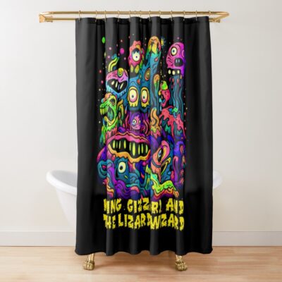 King Gizzard And The Lizard Wizard Shower Curtain Official King Gizzard Merch