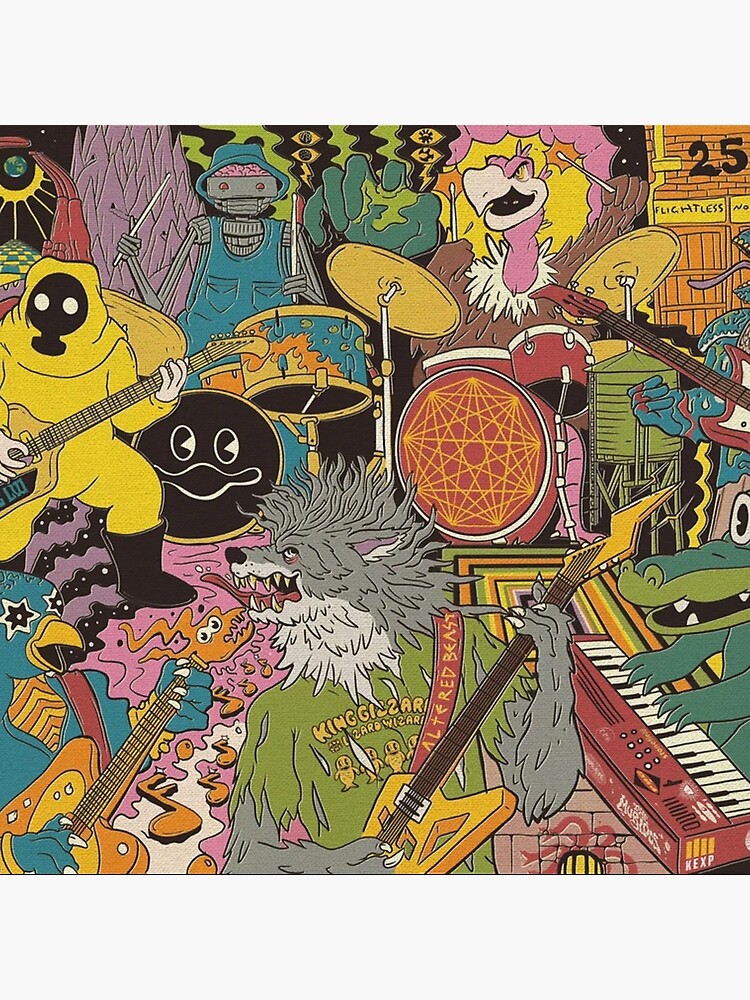 King Gizzard And The Lizard Wizard Gang Throw Pillow - Image 2