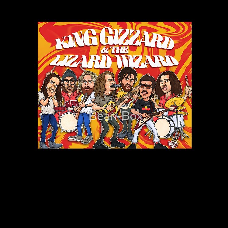 King Gizzard And The Lizard Wizard Psychedelic Band Caricature Tote Bag - Image 2