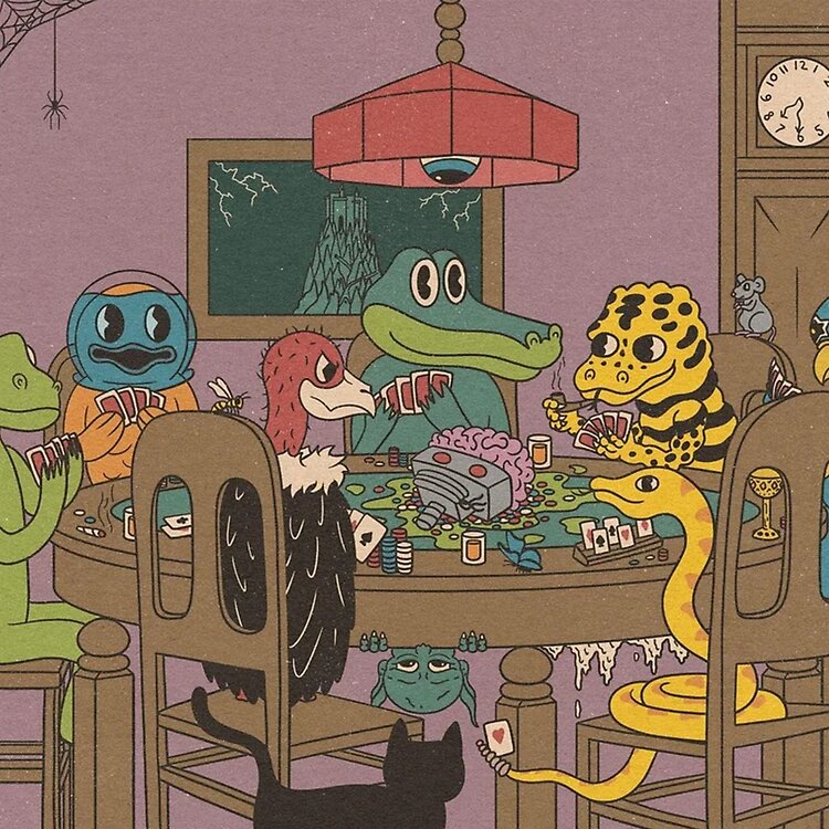 King Gizzard And The Lizard Wizard Poker Tote Bag - Image 2