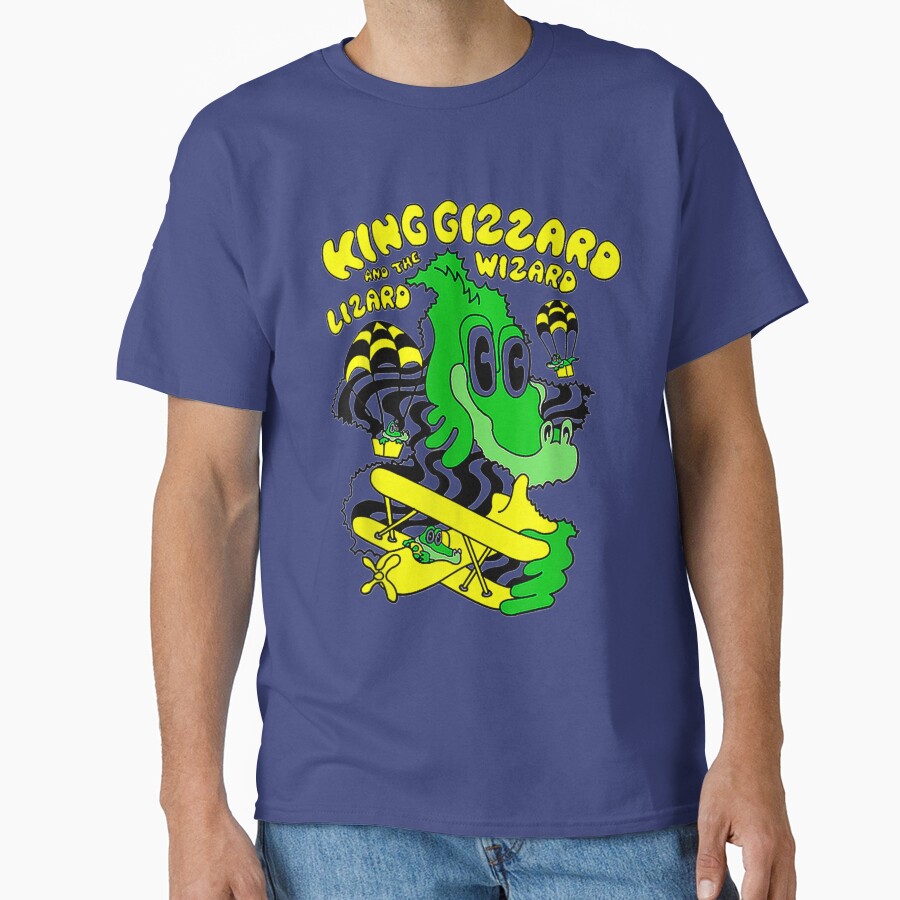 King Funny Gizzard The Lizard Gift Wizard T-shirt - Image 4