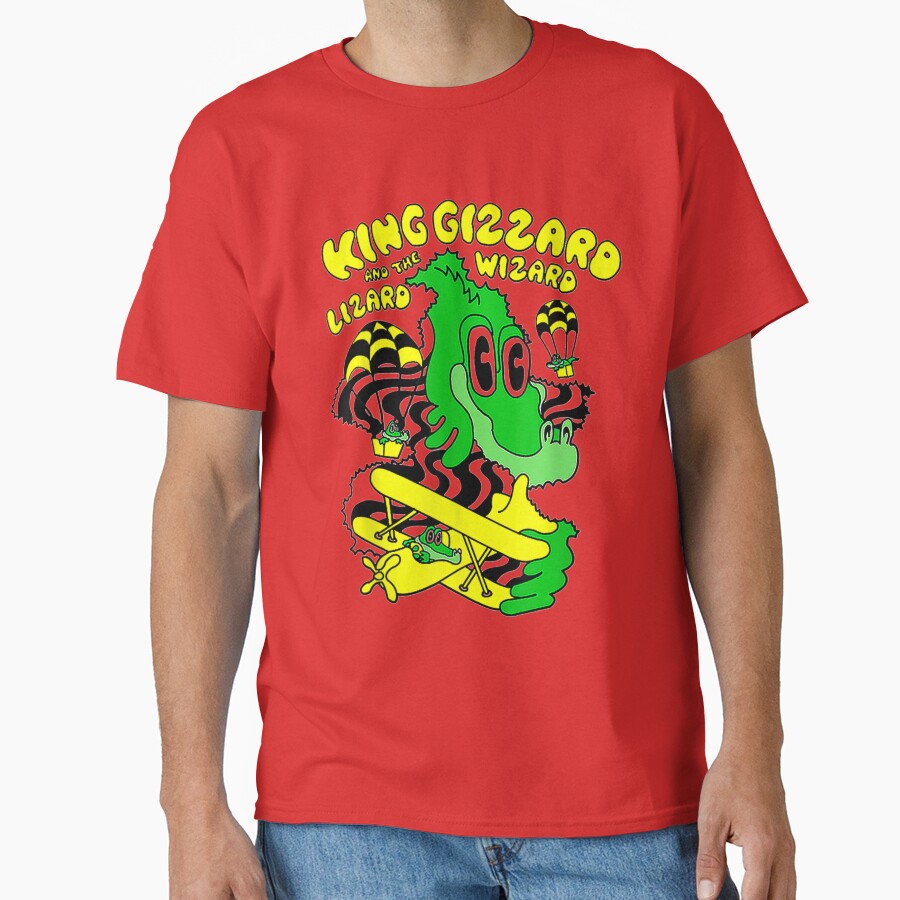 King Funny Gizzard The Lizard Gift Wizard T-shirt - Image 5