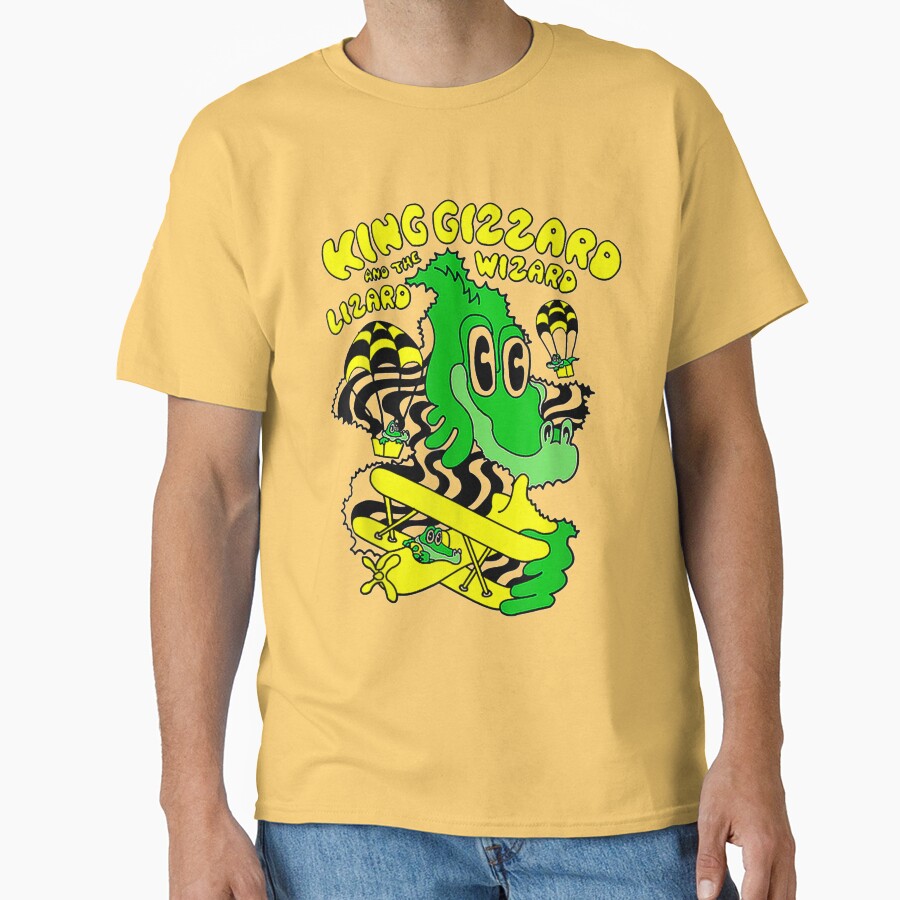King Funny Gizzard The Lizard Gift Wizard T-shirt - Image 6