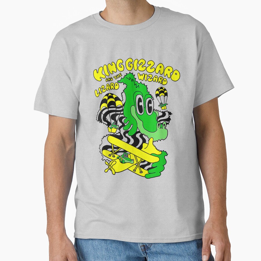 King Funny Gizzard The Lizard Gift Wizard T-shirt - Image 3