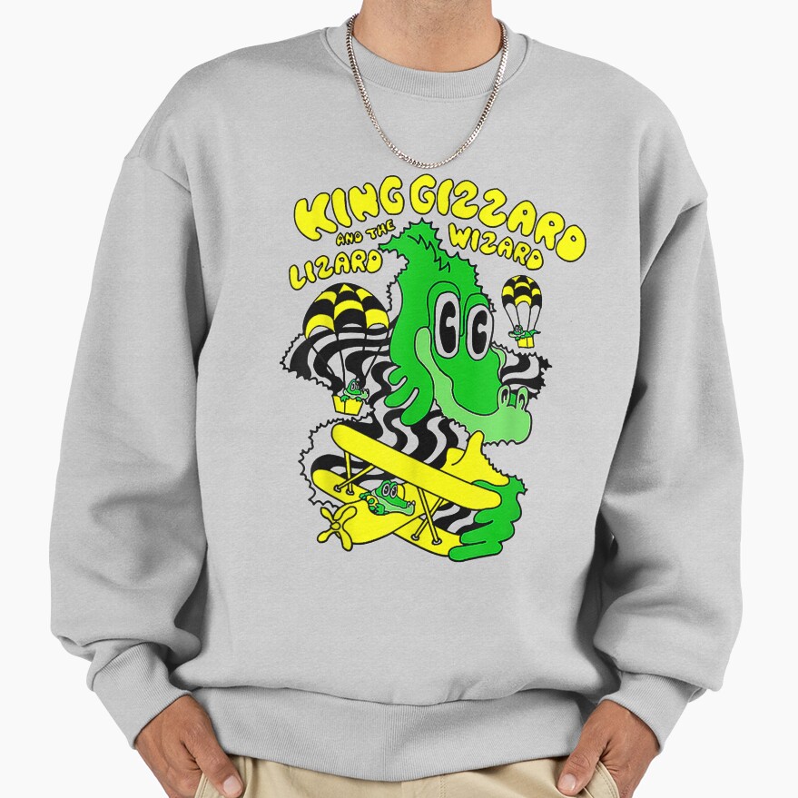 King Funny Gizzard The Lizard Gift Wizard Sweatshirt - Image 4