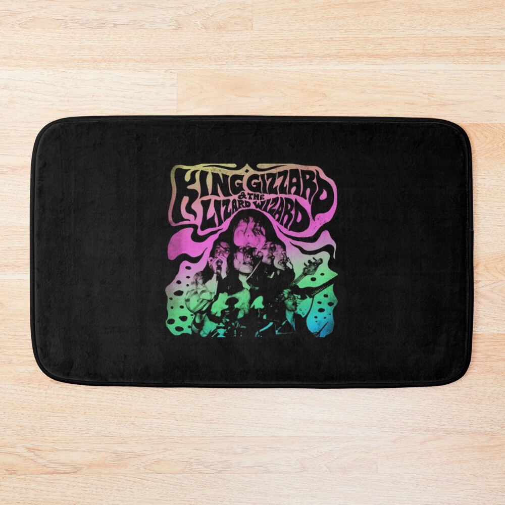 King Gizzard Lizard Wizard Rainbow Bath Mat