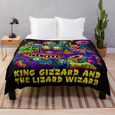King Gizzard And The Lizard Wizard Graphic Throw Blanket
