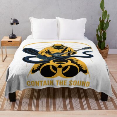 King Gizzards Flying Microtonals Banana Album Throw Blanket