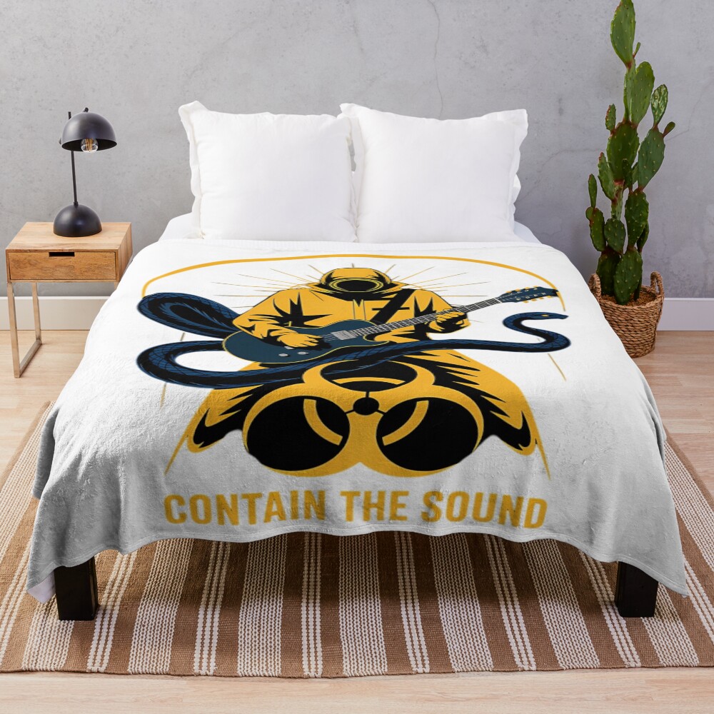 King Gizzards Flying Microtonals Banana Album Throw Blanket