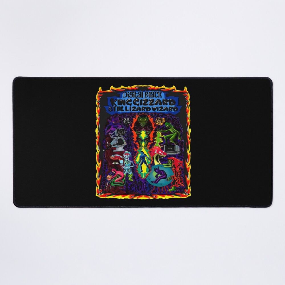 King Gizzard Digital Black Mouse Pad