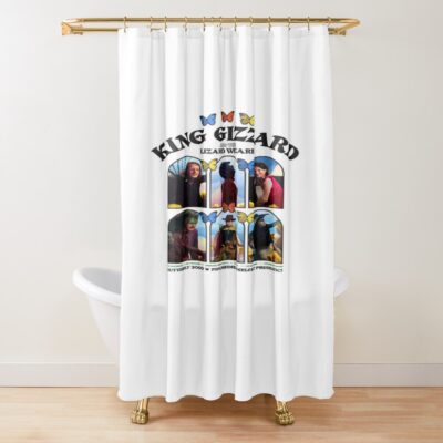 King Gizzard And The Lizard Wizard Butterfly Shower Curtain
