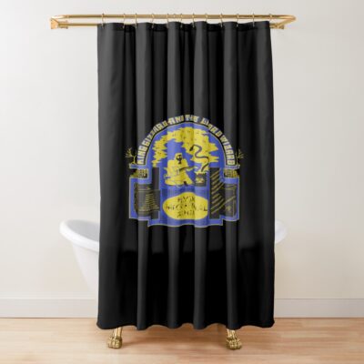 King Gizzard Flying Microtonal Banana Shower Curtain