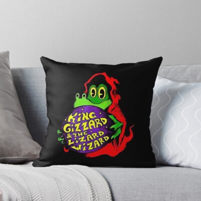 King Gizzard Cute Throw Pillow