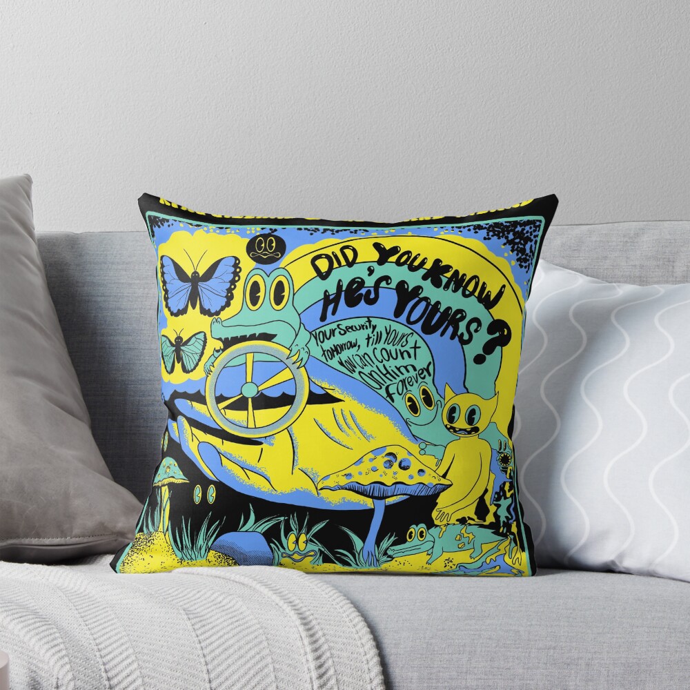King Gizzard And The Lizard Wizard Yours Throw Pillow