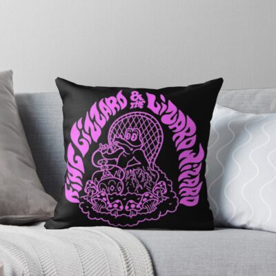 Vintage King Gizzard Funny The Lizard Throw Pillow
