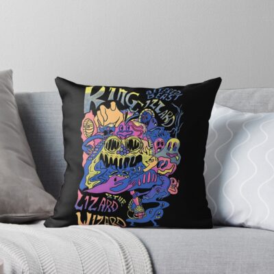 King Gizzard And The Lizard Wizard Altered Beast Throw Pillow
